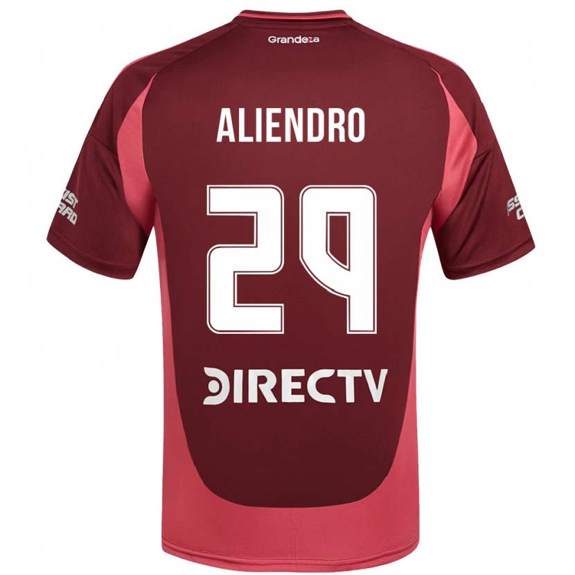 Danxen Uomo Maglia Rodrigo Aliendro #29 Borgogna Magenta Kit Gara Away 2025/26 Maglietta