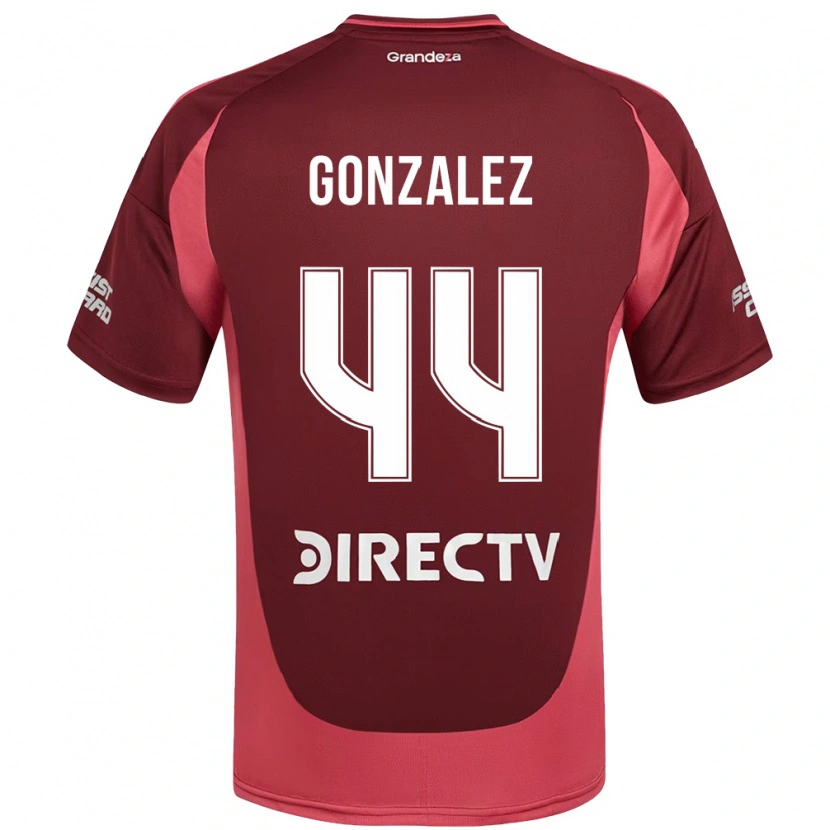 Danxen Uomo Maglia Alexis González #44 Borgogna Magenta Kit Gara Away 2025/26 Maglietta