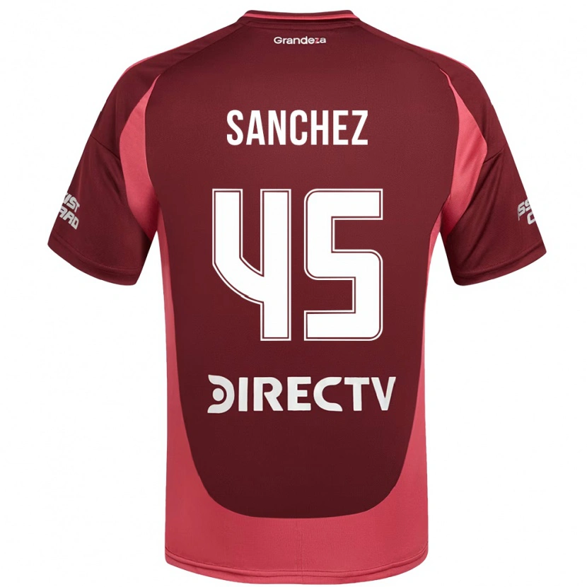 Danxen Uomo Maglia Sebastián Sánchez #45 Borgogna Magenta Kit Gara Away 2025/26 Maglietta