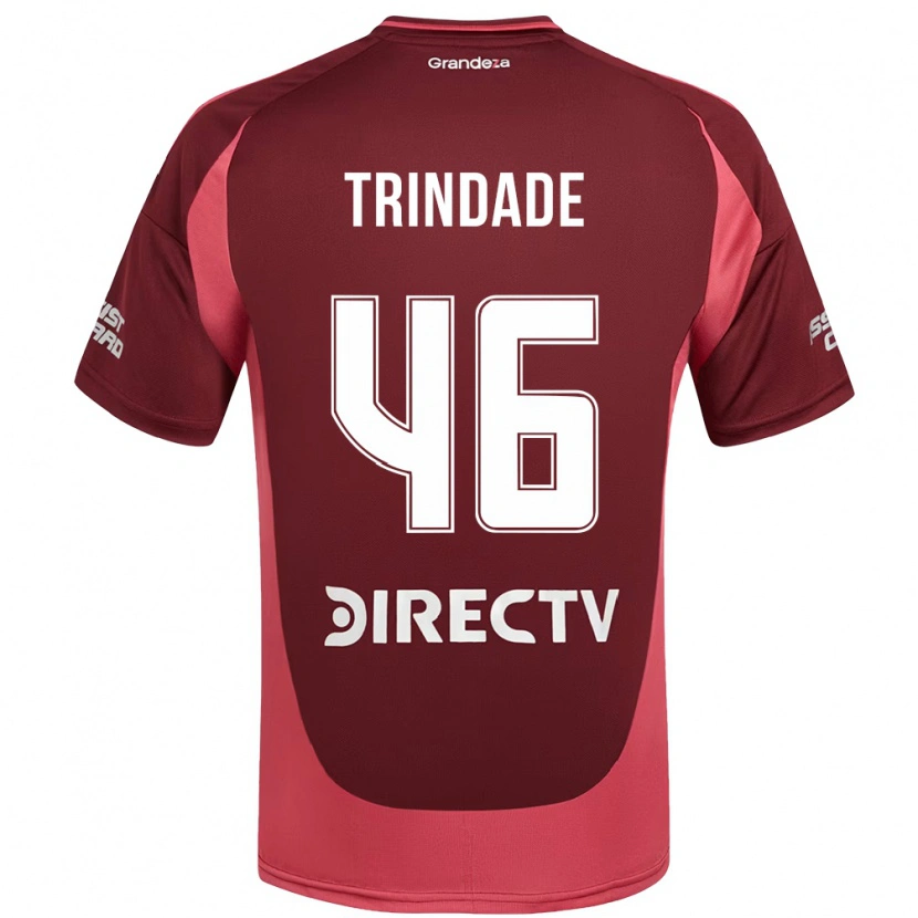 Danxen Uomo Maglia Gonzalo Trindade #46 Borgogna Magenta Kit Gara Away 2025/26 Maglietta