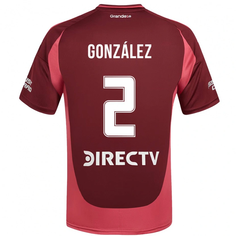 Danxen Uomo Maglia Giuliana González #2 Borgogna Magenta Kit Gara Away 2025/26 Maglietta