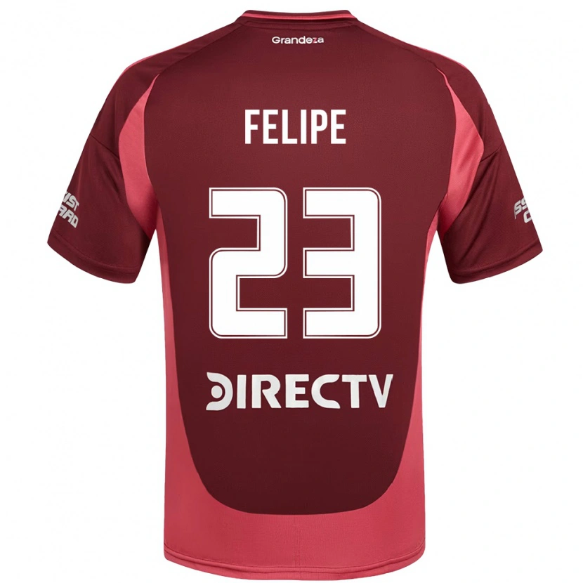 Danxen Uomo Maglia Laura Felipe #23 Borgogna Magenta Kit Gara Away 2025/26 Maglietta