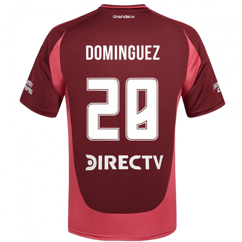 Danxen Uomo Maglia Evelyn Sofía Domínguez #28 Borgogna Magenta Kit Gara Away 2025/26 Maglietta