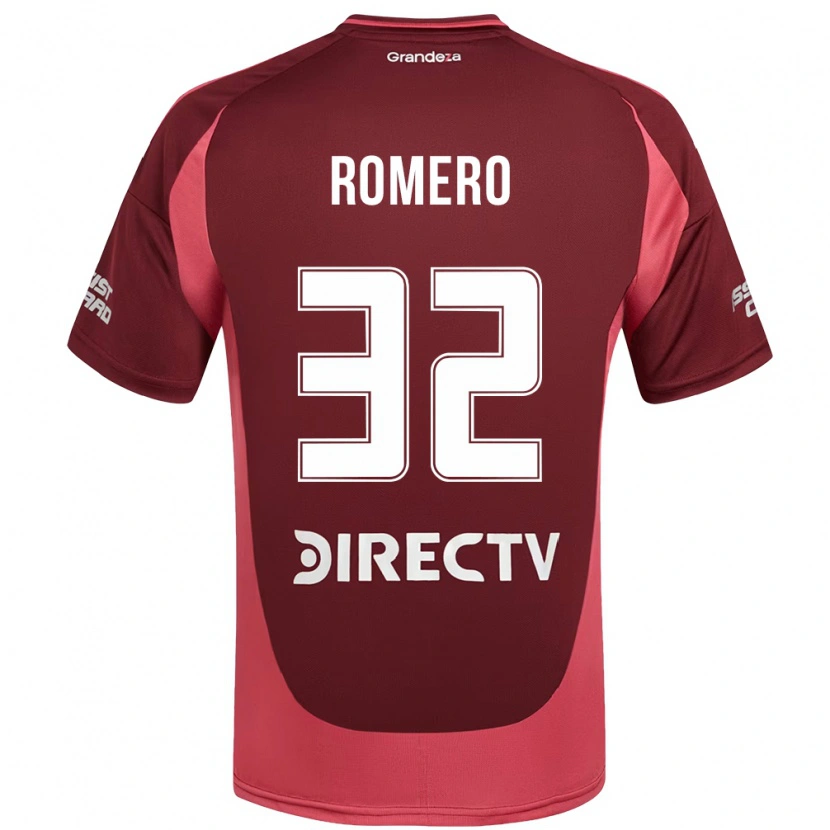 Danxen Uomo Maglia Julieta Romero #32 Borgogna Magenta Kit Gara Away 2025/26 Maglietta