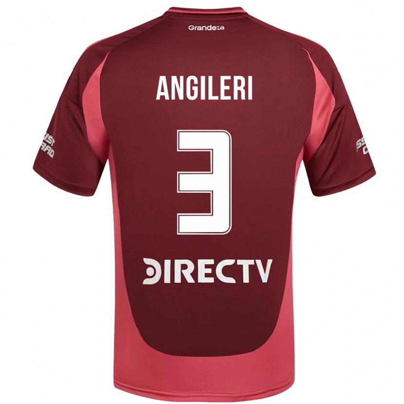 Danxen Uomo Maglia Fabrizio Angileri #3 Borgogna Magenta Kit Gara Away 2025/26 Maglietta