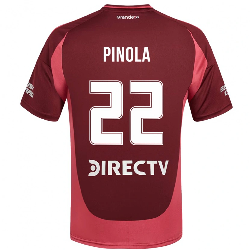 Danxen Uomo Maglia Javier Pinola #22 Borgogna Magenta Kit Gara Away 2025/26 Maglietta