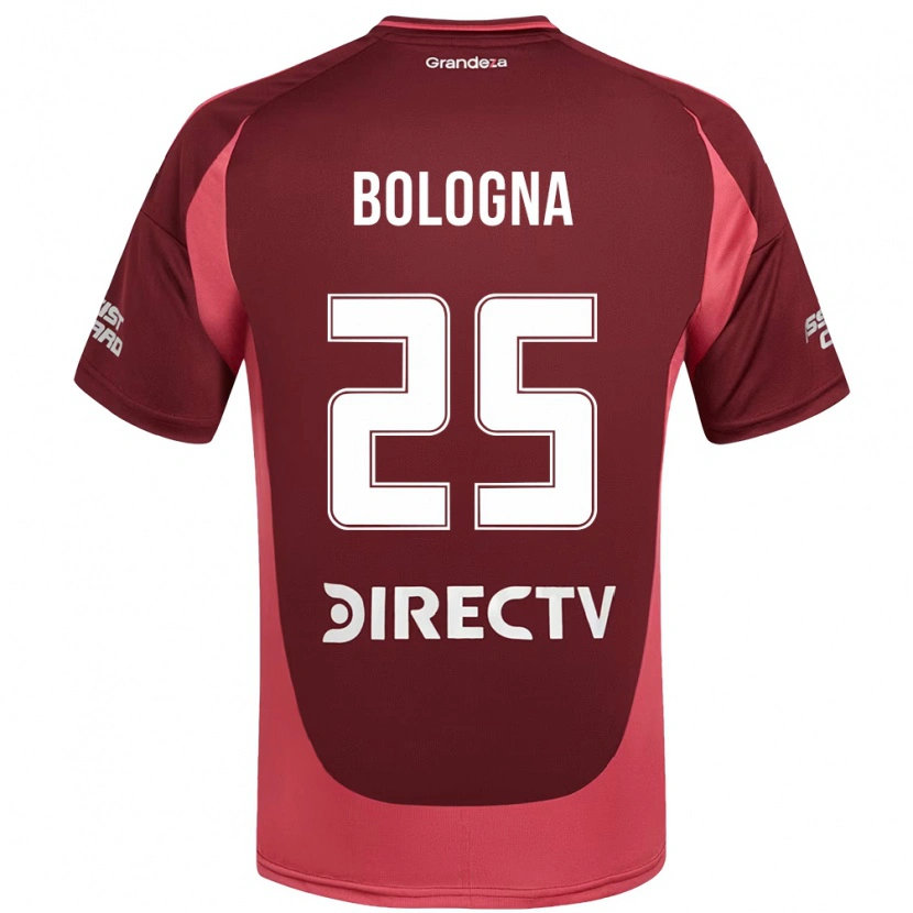 Danxen Uomo Maglia Enrique Bologna #25 Borgogna Magenta Kit Gara Away 2025/26 Maglietta