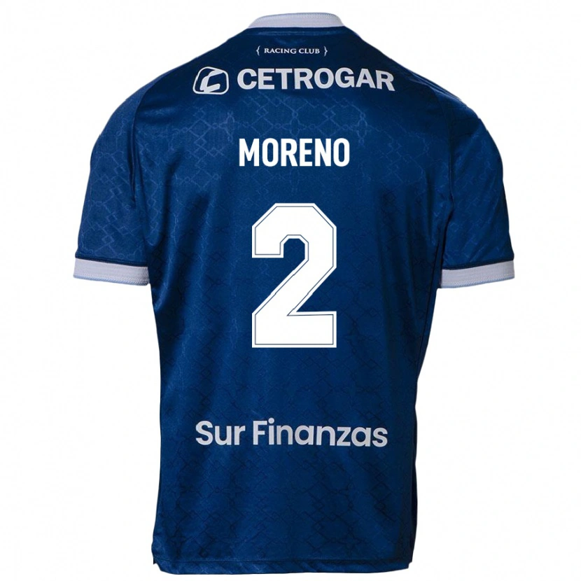Danxen Uomo Maglia Melina Moreno #2 Blu Scuro Kit Gara Away 2025/26 Maglietta