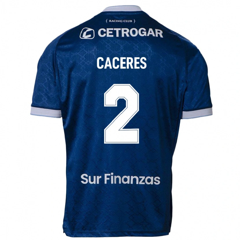 Danxen Uomo Maglia Juan Jose Caceres #2 Blu Scuro Kit Gara Away 2025/26 Maglietta
