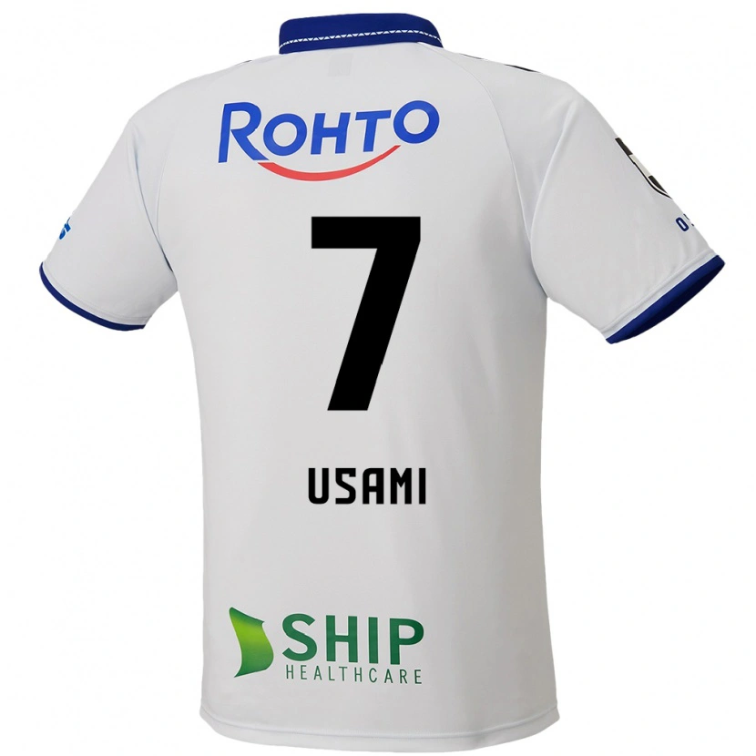 Danxen Uomo Maglia Takashi Usami #7 Bianco Blu Nero Kit Gara Away 2025/26 Maglietta
