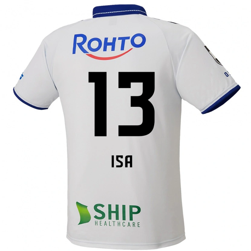 Danxen Uomo Maglia Isa Sakamoto #13 Bianco Blu Nero Kit Gara Away 2025/26 Maglietta