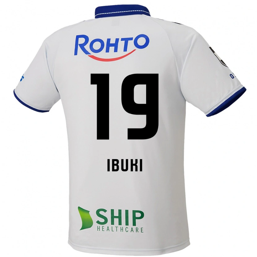 Danxen Uomo Maglia Ibuki Konno #19 Bianco Blu Nero Kit Gara Away 2025/26 Maglietta