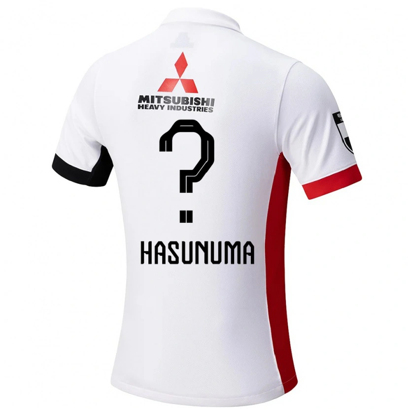 Danxen Uomo Maglia Shunsuke Hasunuma #0 Bianco Nero Kit Gara Away 2025/26 Maglietta