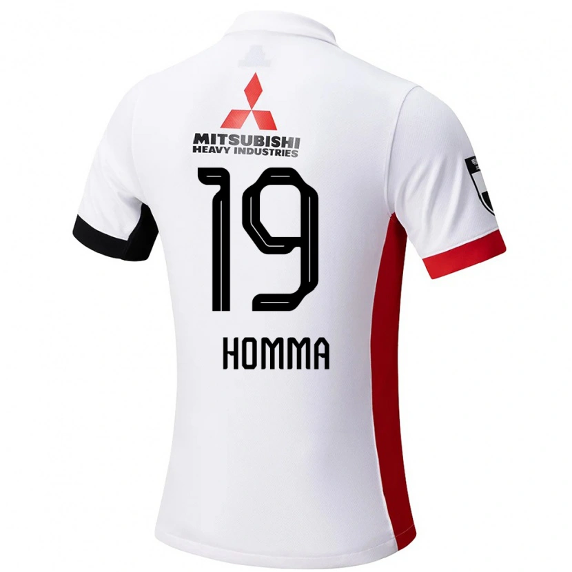 Danxen Uomo Maglia Shion Homma #19 Bianco Nero Kit Gara Away 2025/26 Maglietta