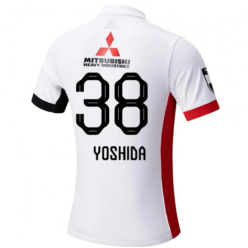 Danxen Uomo Maglia Masanobu Yoshida #38 Bianco Nero Kit Gara Away 2025/26 Maglietta
