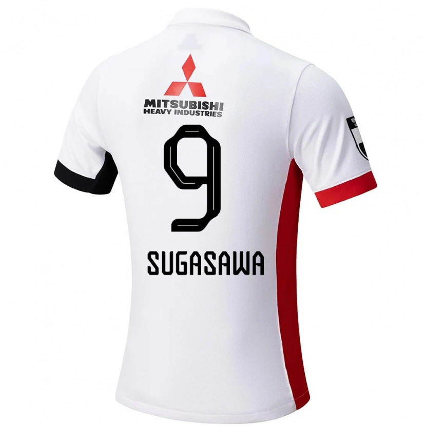 Danxen Uomo Maglia Yuika Sugasawa #9 Bianco Nero Kit Gara Away 2025/26 Maglietta