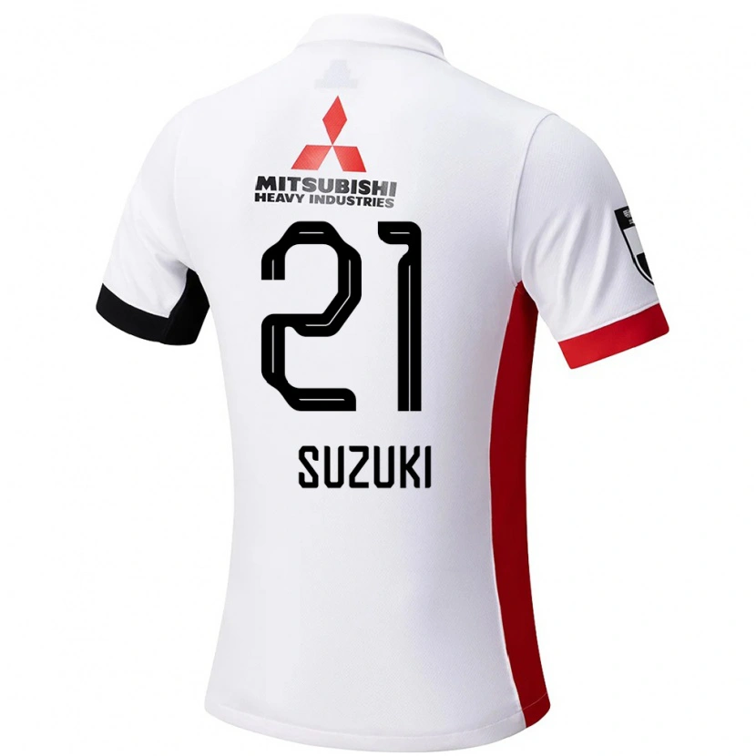 Danxen Uomo Maglia Sawako Suzuki #21 Bianco Nero Kit Gara Away 2025/26 Maglietta