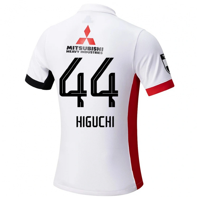 Danxen Uomo Maglia Yota Higuchi #44 Bianco Nero Kit Gara Away 2025/26 Maglietta