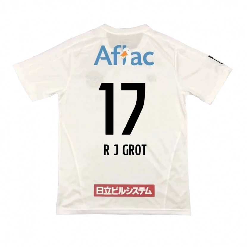 Danxen Uomo Maglia Jay-Roy Grot #17 Grigio Chiaro Beige Kit Gara Away 2025/26 Maglietta
