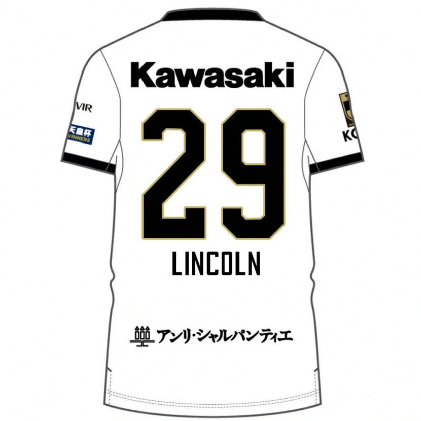Danxen Uomo Maglia Lincoln #29 Bianco Nero Kit Gara Away 2025/26 Maglietta