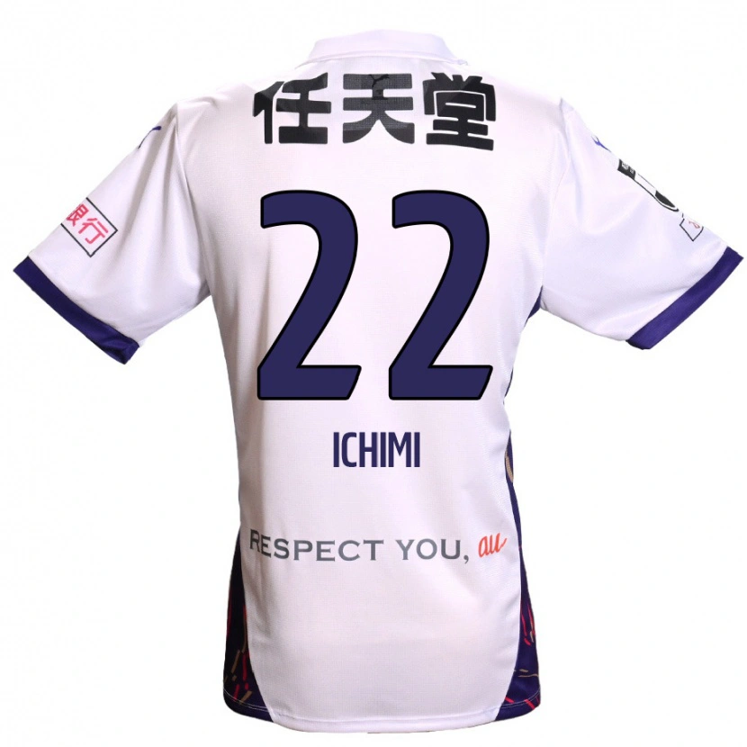 Danxen Uomo Maglia Kazunari Ichimi #22 Bianco Viola Nero Kit Gara Away 2025/26 Maglietta