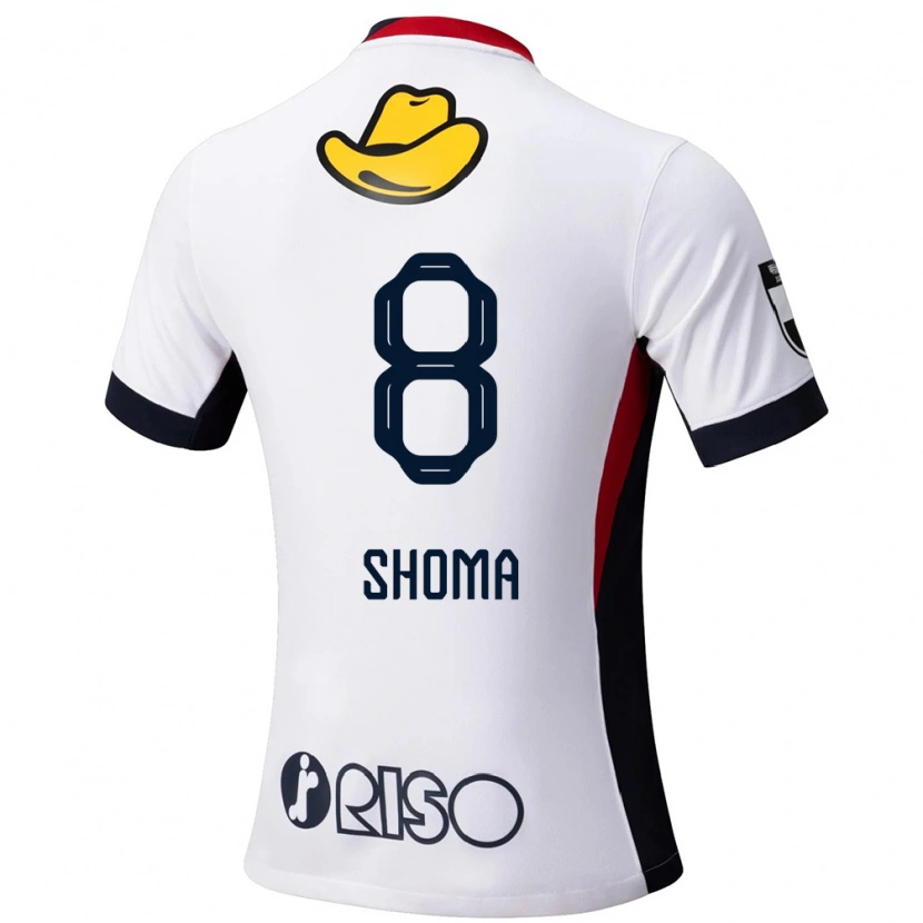Danxen Uomo Maglia Shoma Doi #8 Bianco Nero Kit Gara Away 2025/26 Maglietta