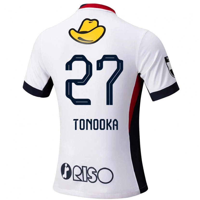 Danxen Uomo Maglia Ryota Tonooka #27 Bianco Nero Kit Gara Away 2025/26 Maglietta