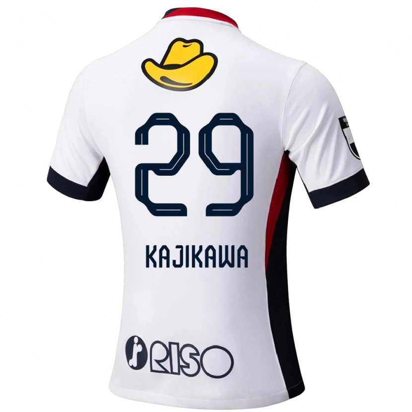 Danxen Uomo Maglia Yuji Kajikawa #29 Bianco Nero Kit Gara Away 2025/26 Maglietta