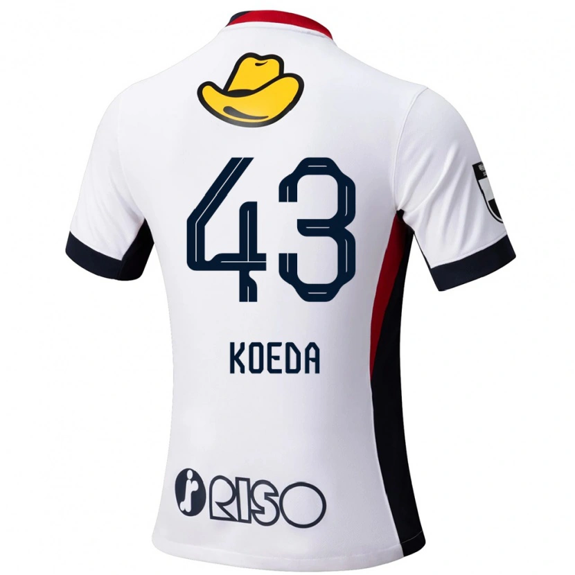 Danxen Uomo Maglia Gemma Koeda #43 Bianco Nero Kit Gara Away 2025/26 Maglietta