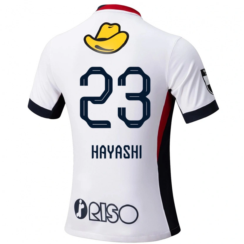 Danxen Uomo Maglia Naoki Hayashi #23 Bianco Nero Kit Gara Away 2025/26 Maglietta