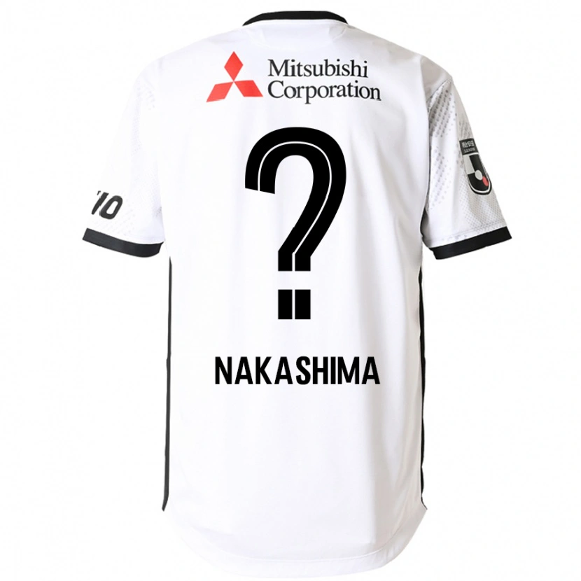 Danxen Uomo Maglia Riku Nakashima #0 Bianco Nero Kit Gara Away 2025/26 Maglietta