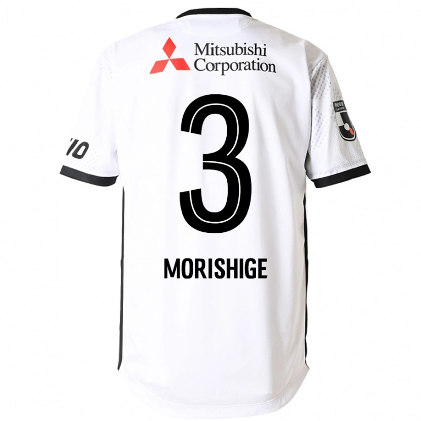 Danxen Uomo Maglia Masato Morishige #3 Bianco Nero Kit Gara Away 2025/26 Maglietta