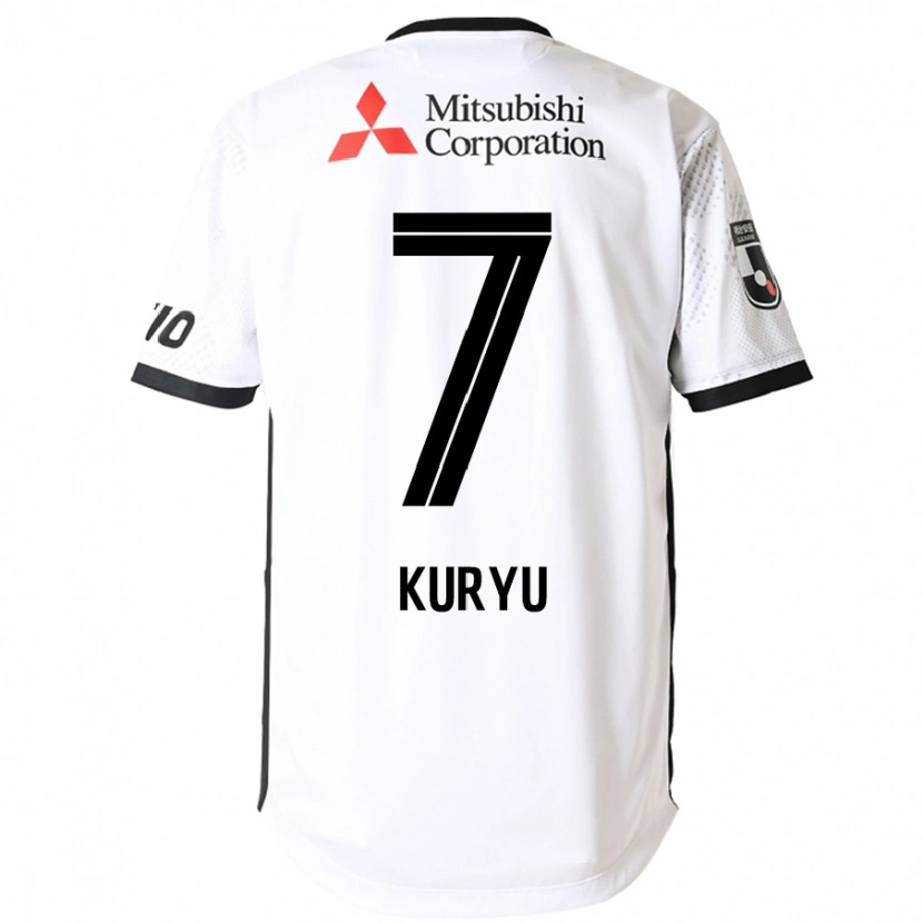 Danxen Uomo Maglia Kuryu Matsuki #7 Bianco Nero Kit Gara Away 2025/26 Maglietta