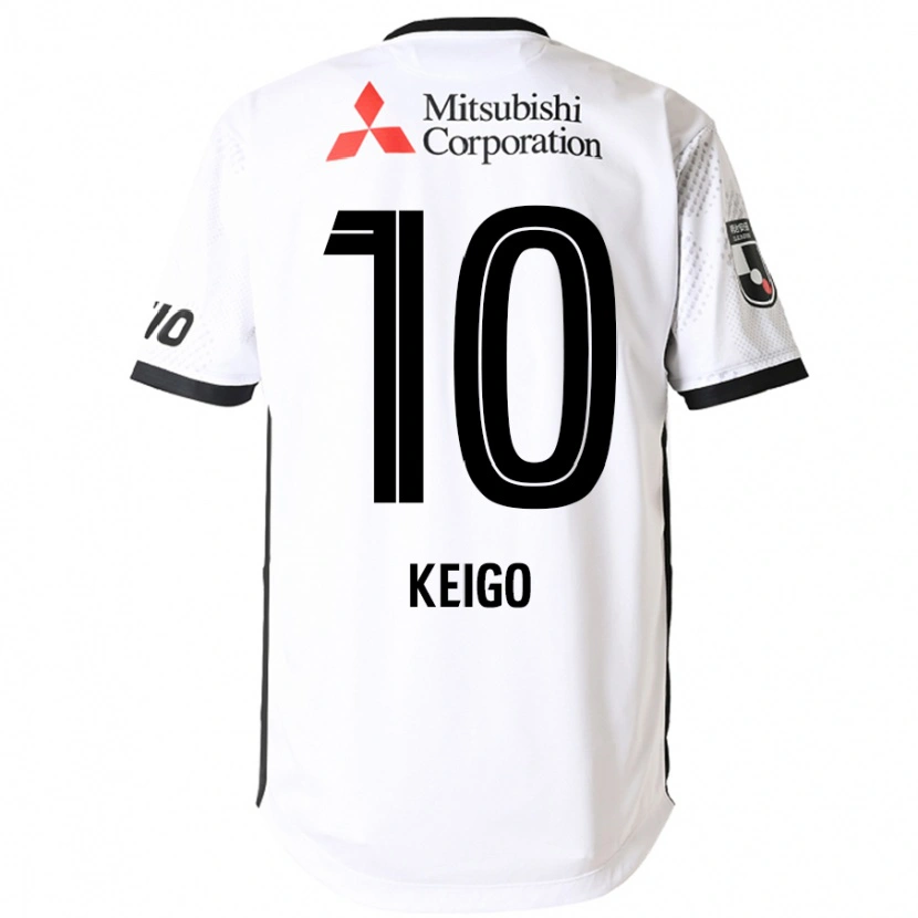 Danxen Uomo Maglia Keigo Higashi #10 Bianco Nero Kit Gara Away 2025/26 Maglietta
