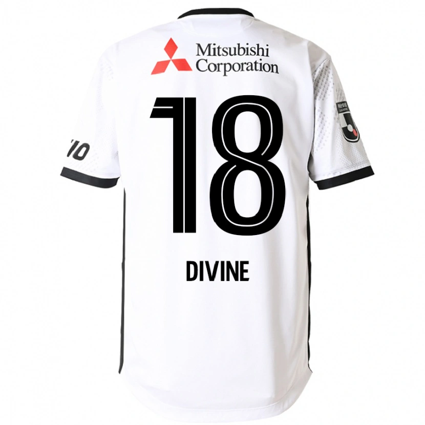Danxen Uomo Maglia Divine Chinedu Otani #18 Bianco Nero Kit Gara Away 2025/26 Maglietta
