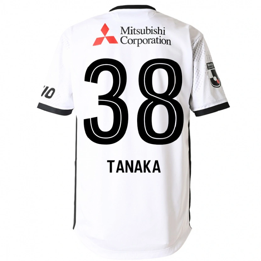 Danxen Uomo Maglia Kio Tanaka #38 Bianco Nero Kit Gara Away 2025/26 Maglietta