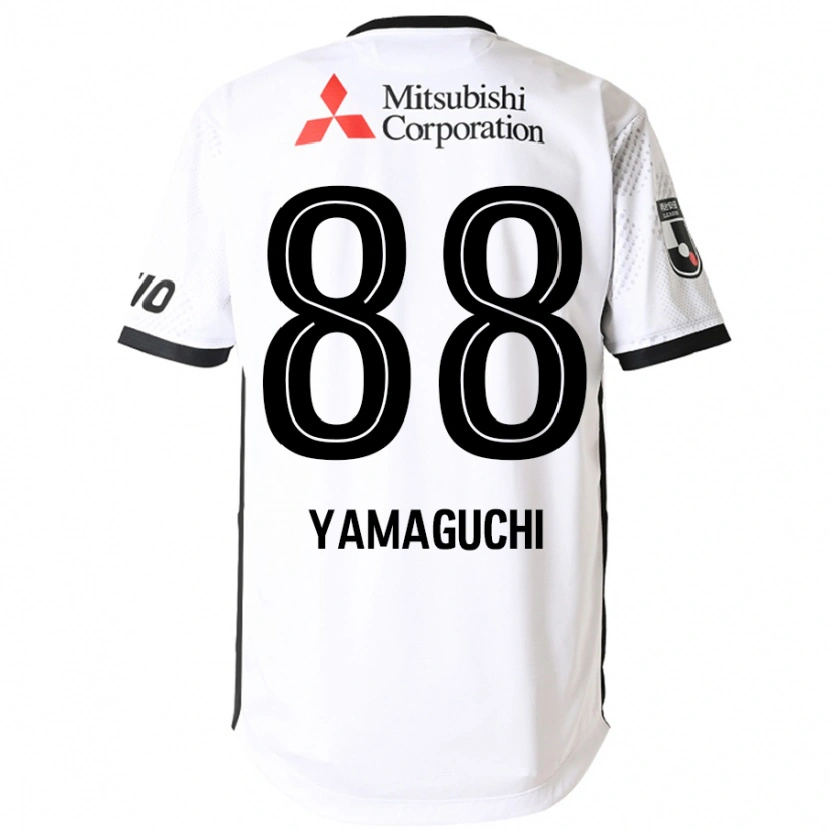 Danxen Uomo Maglia Taiyo Yamaguchi #88 Bianco Nero Kit Gara Away 2025/26 Maglietta