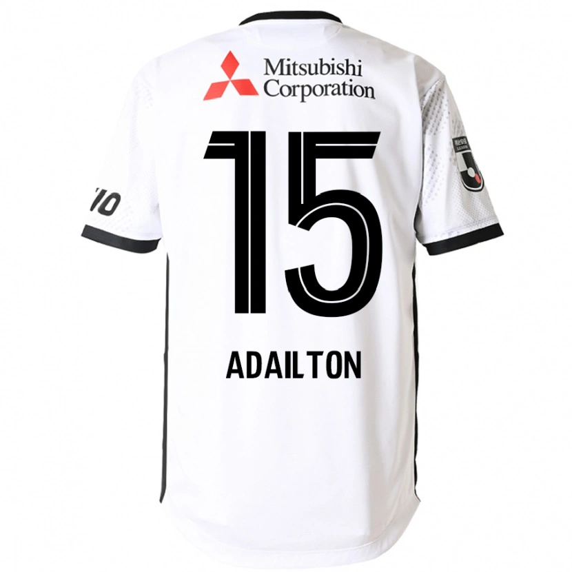 Danxen Uomo Maglia Adailton #15 Bianco Nero Kit Gara Away 2025/26 Maglietta