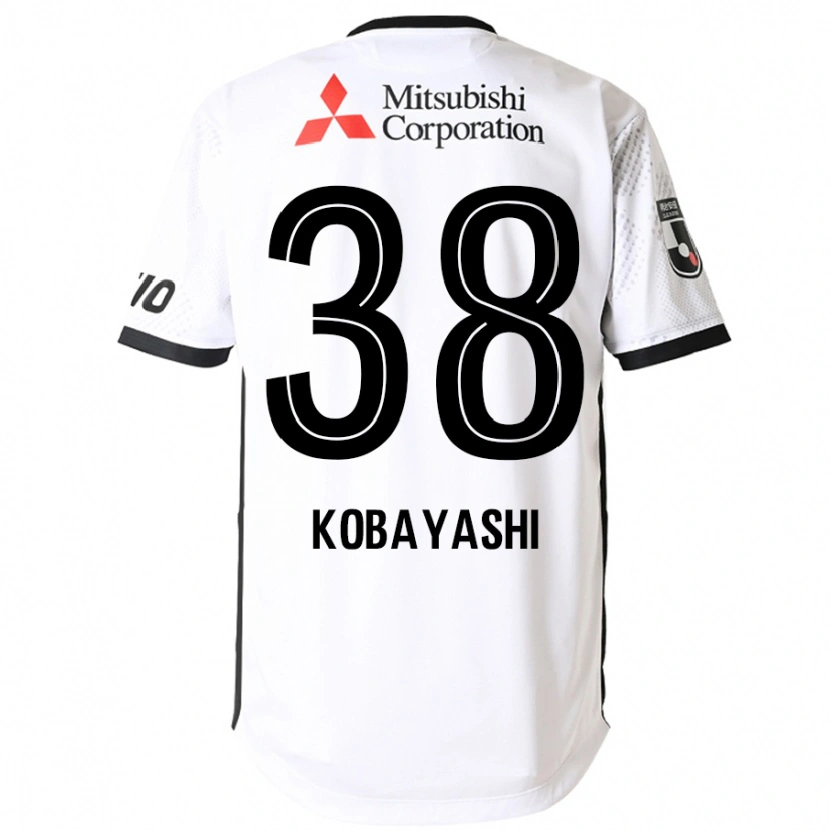 Danxen Uomo Maglia Riku Kobayashi #38 Bianco Nero Kit Gara Away 2025/26 Maglietta