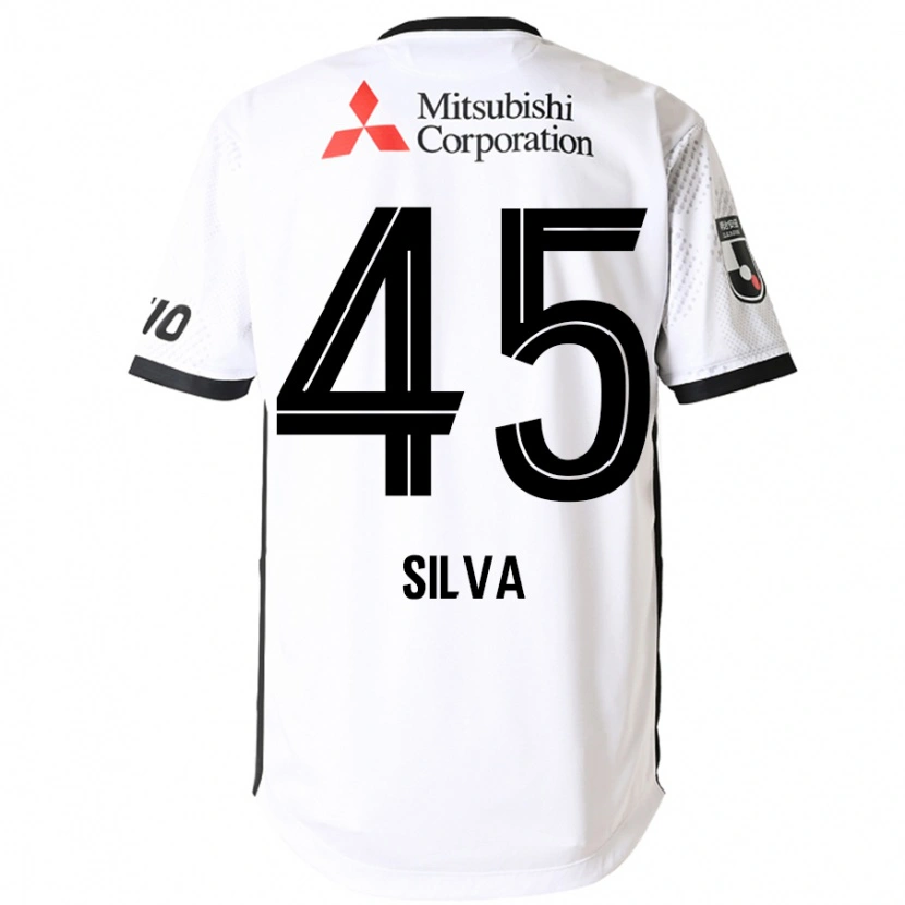 Danxen Uomo Maglia Arthur Silva #45 Bianco Nero Kit Gara Away 2025/26 Maglietta