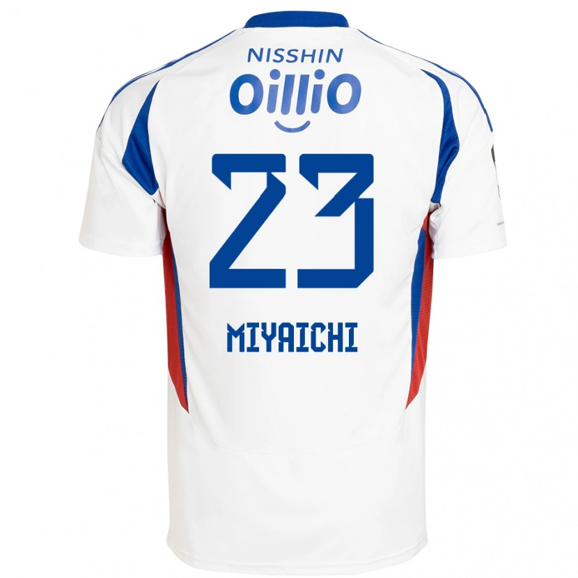 Danxen Uomo Maglia Ryo Miyaichi #23 Bianco Blu Royal Kit Gara Away 2025/26 Maglietta