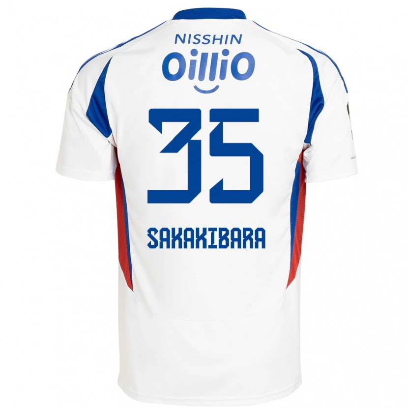 Danxen Uomo Maglia Keigo Sakakibara #35 Bianco Blu Royal Kit Gara Away 2025/26 Maglietta