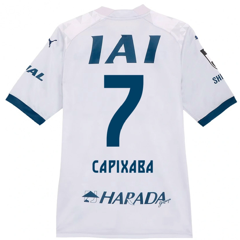 Danxen Uomo Maglia Capixaba #7 Bianco Blu Royal Kit Gara Away 2025/26 Maglietta