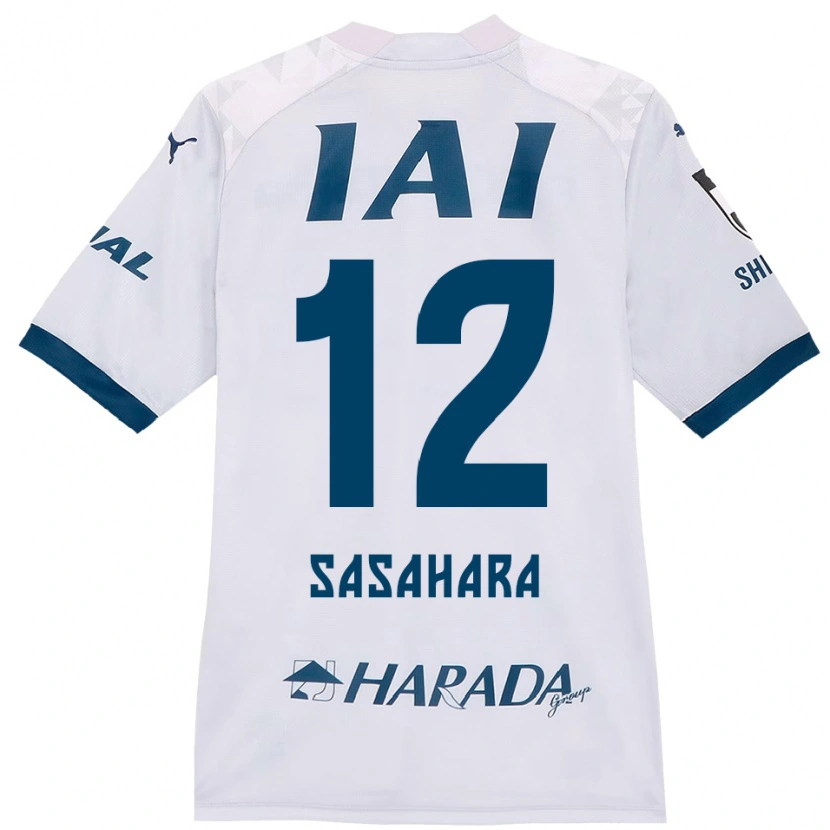 Danxen Uomo Maglia Kenshin Sasahara #12 Bianco Blu Royal Kit Gara Away 2025/26 Maglietta