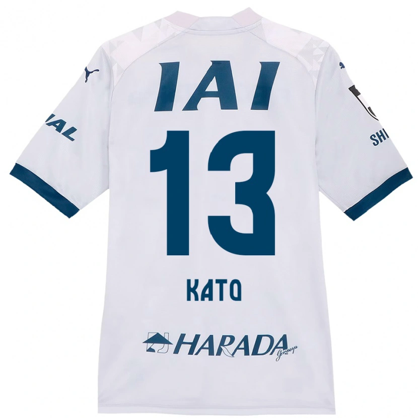 Danxen Uomo Maglia Daiya Kato #13 Bianco Blu Royal Kit Gara Away 2025/26 Maglietta