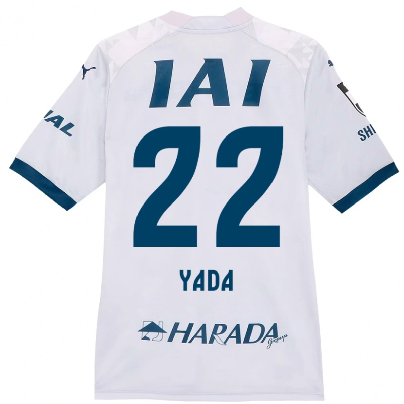 Danxen Uomo Maglia Ryunosuke Yada #22 Bianco Blu Royal Kit Gara Away 2025/26 Maglietta
