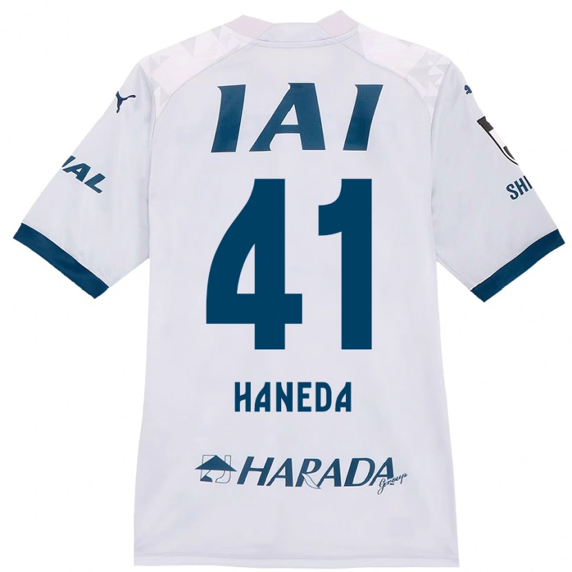 Danxen Uomo Maglia Kento Haneda #41 Bianco Blu Royal Kit Gara Away 2025/26 Maglietta