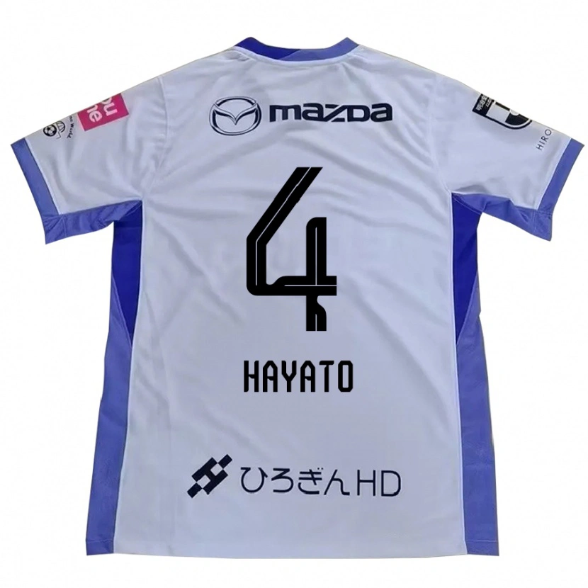 Danxen Uomo Maglia Hayato Araki #4 Bianco Arancione Kit Gara Away 2025/26 Maglietta