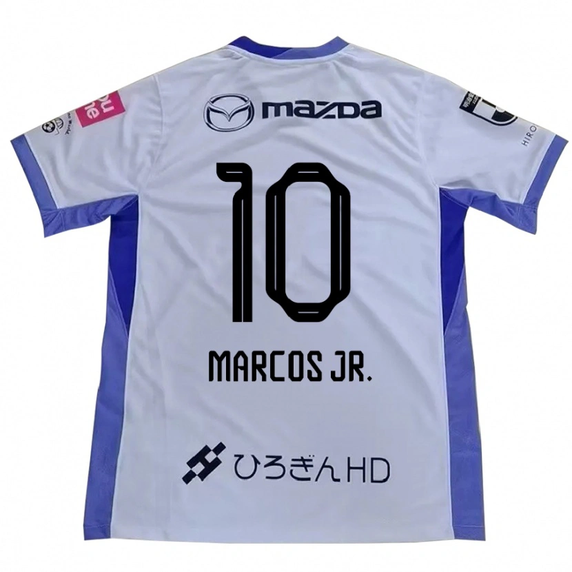 Danxen Uomo Maglia Marcos Júnior #10 Bianco Arancione Kit Gara Away 2025/26 Maglietta