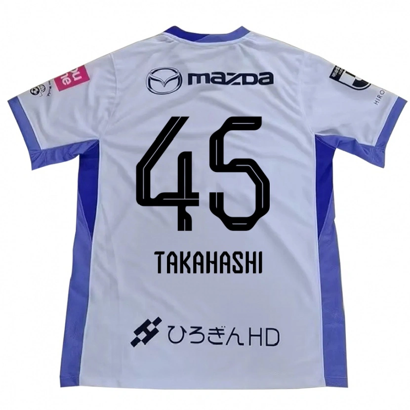 Danxen Uomo Maglia Narumi Takahashi #45 Bianco Arancione Kit Gara Away 2025/26 Maglietta